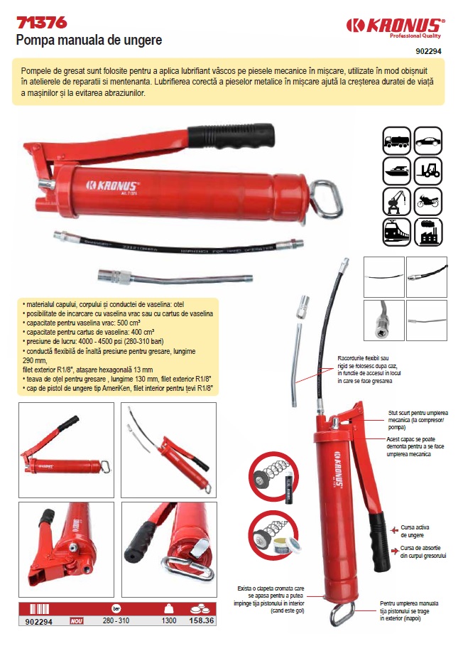 Pompa de gresare, marca Kronus