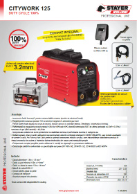 Stayer - Invertor de sudura 125 A Duty Cycle 100%