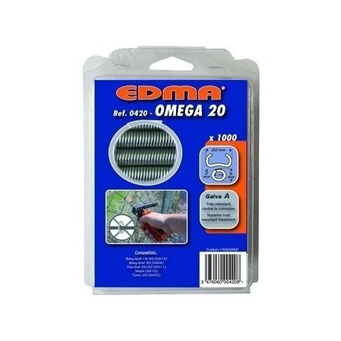 Capse galvanizate OMEGA 20 1000 bucati EDMA